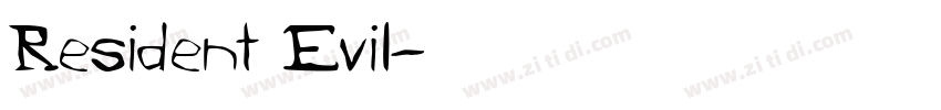 Resident Evil字体转换